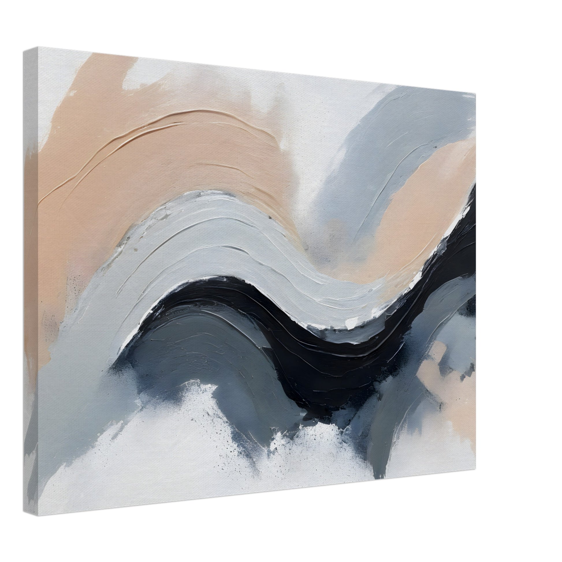 Serene Flowforms: Abstract Minimalist Canvas Art