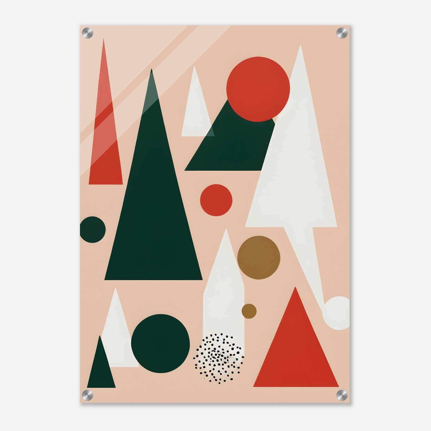 Joyful Geometry - Minimalist Christmas Acrylic Wall Art