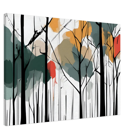 Whimsical Forest Minimalist Abstract Art