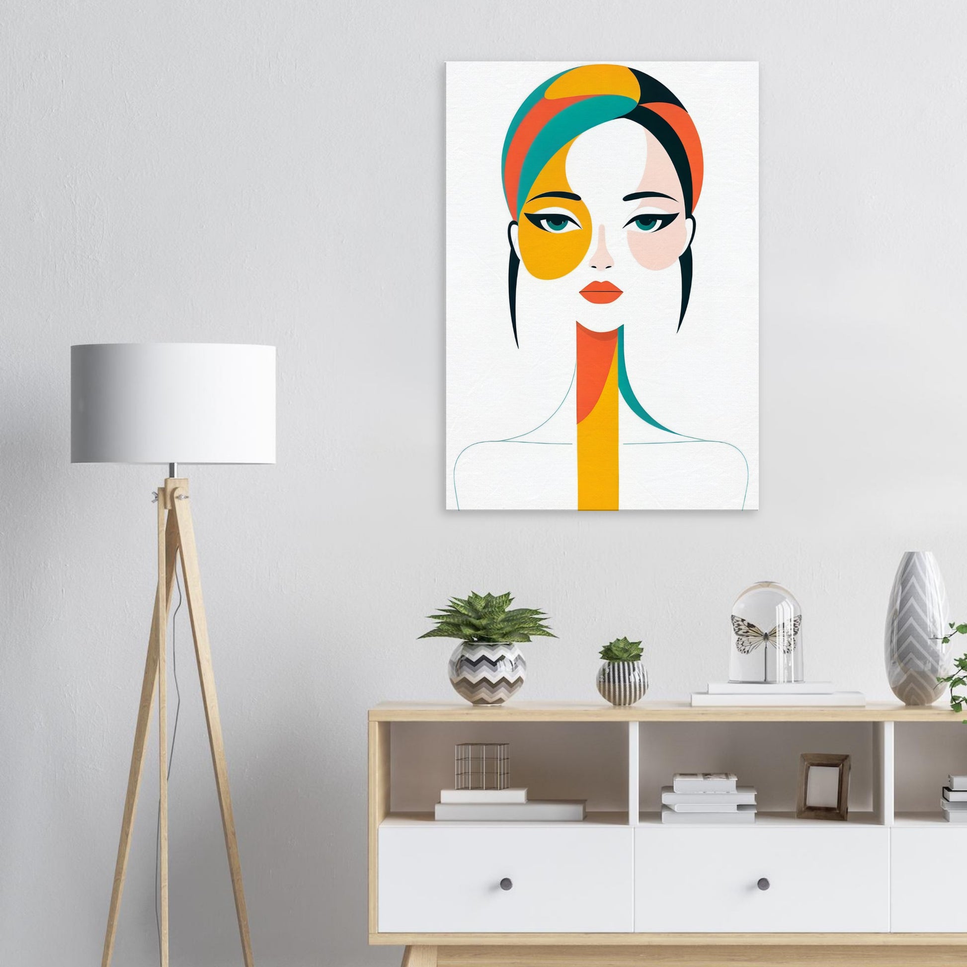 Essence - A Minimalist Abstract Portrait Canvas Print