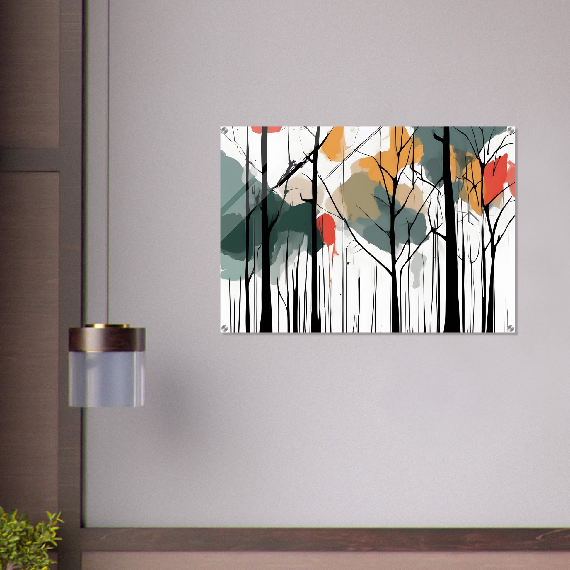 Forest Dreams Minimalist Abstract Acrylic Print