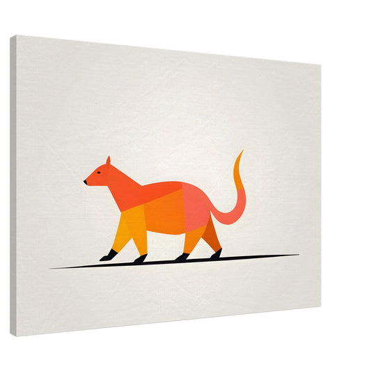 Feline Walk - Minimalist Abstract Wall Art Design