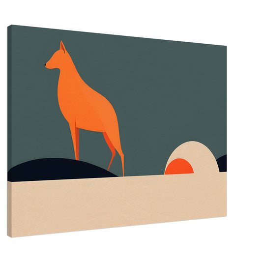 Orange Canine - Minimalist Abstract Wall Art Decor