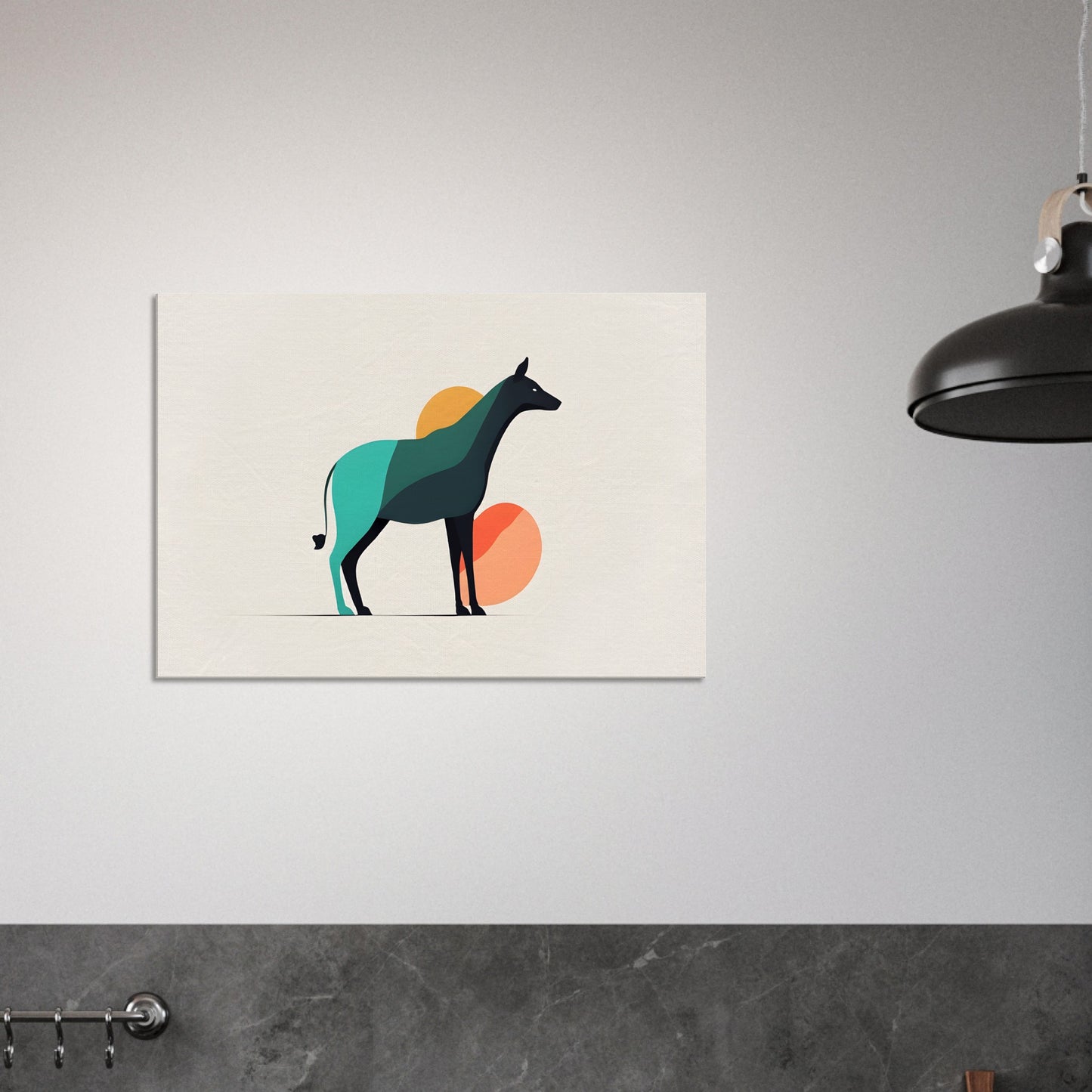 Harmony - Minimalist Abstract Wall Art with Animal Design