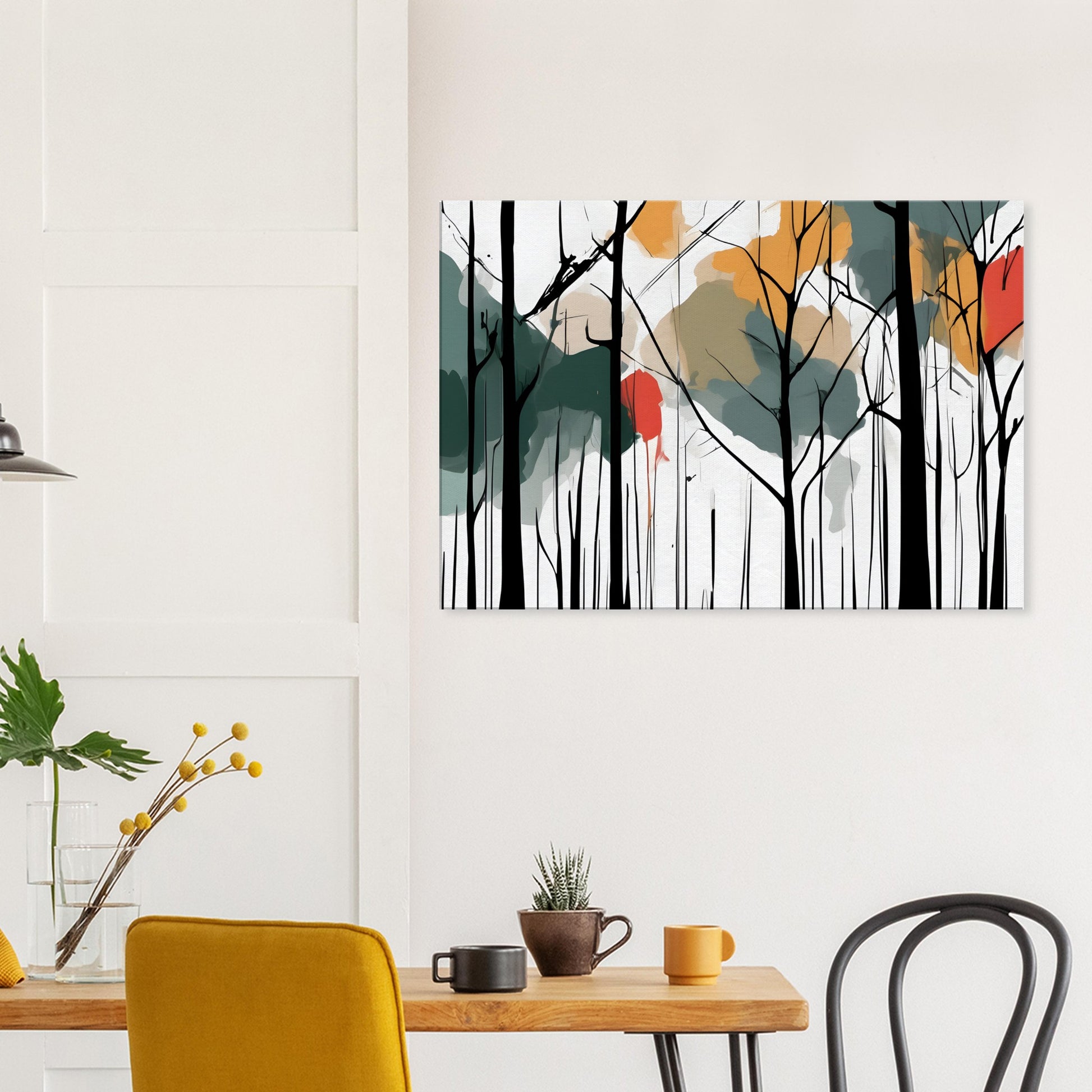 Whimsical Forest Minimalist Abstract Art