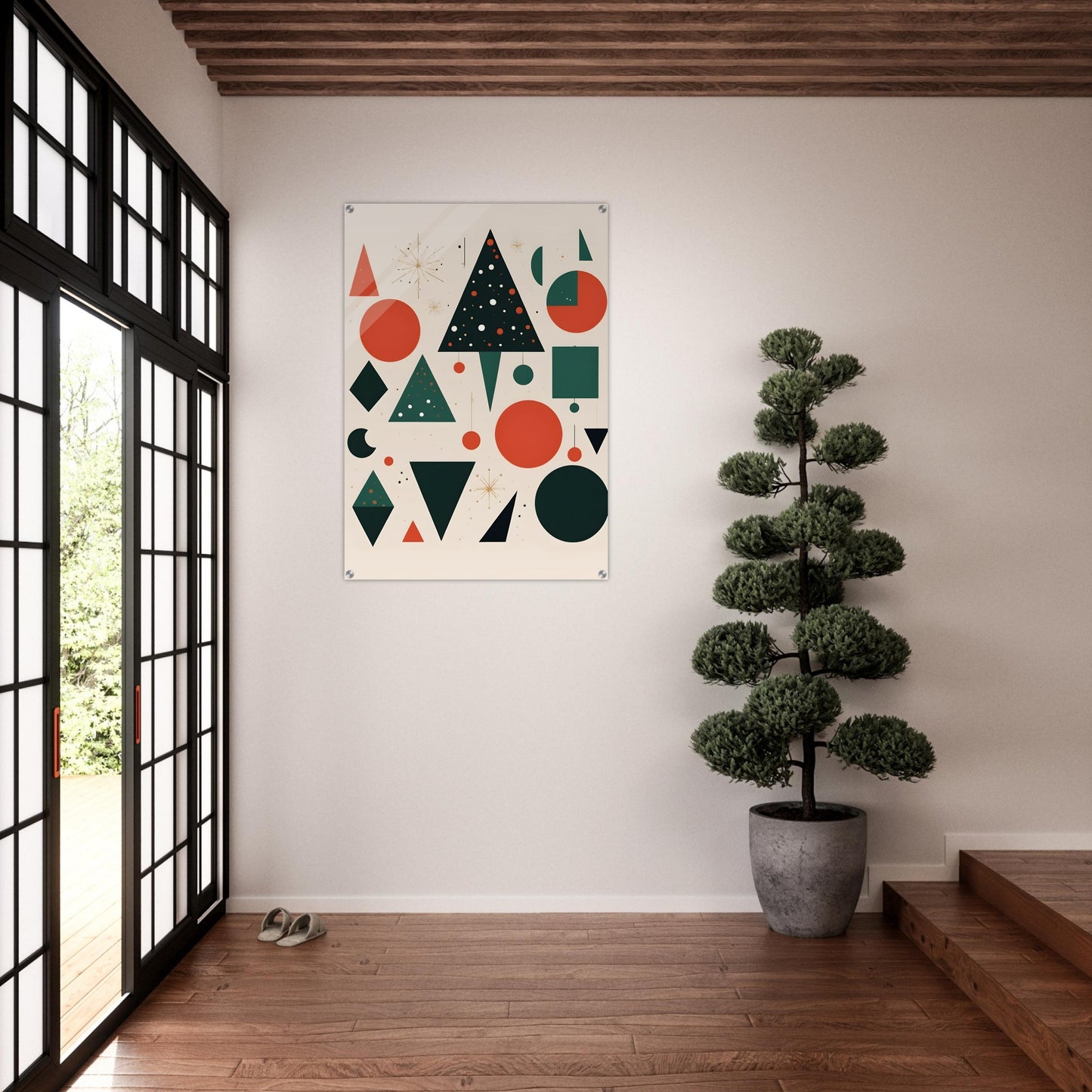 Whimsical Christmas Shapes - Abstract Minimalist Wall Art