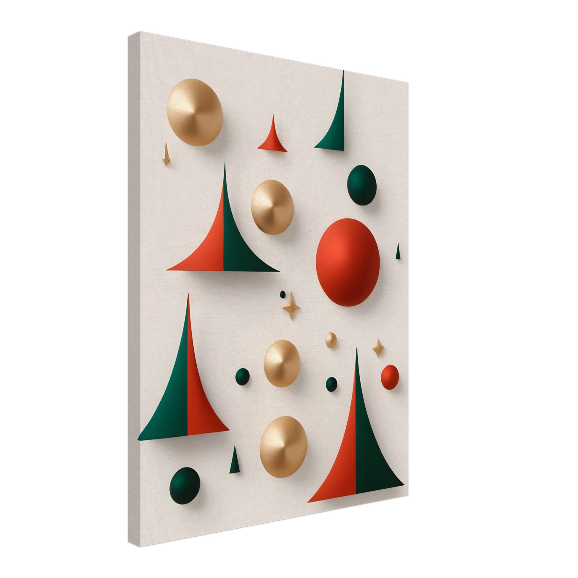 Festive Harmony - Minimalist Christmas Abstract Art for Modern Homes