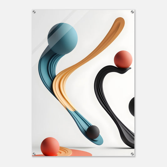 Vibrant Minimalist Abstract Acrylic Print for Modern Spaces