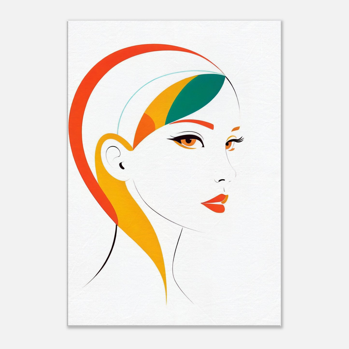 Elegance Unveiled - Minimalist Abstract Female Portrait