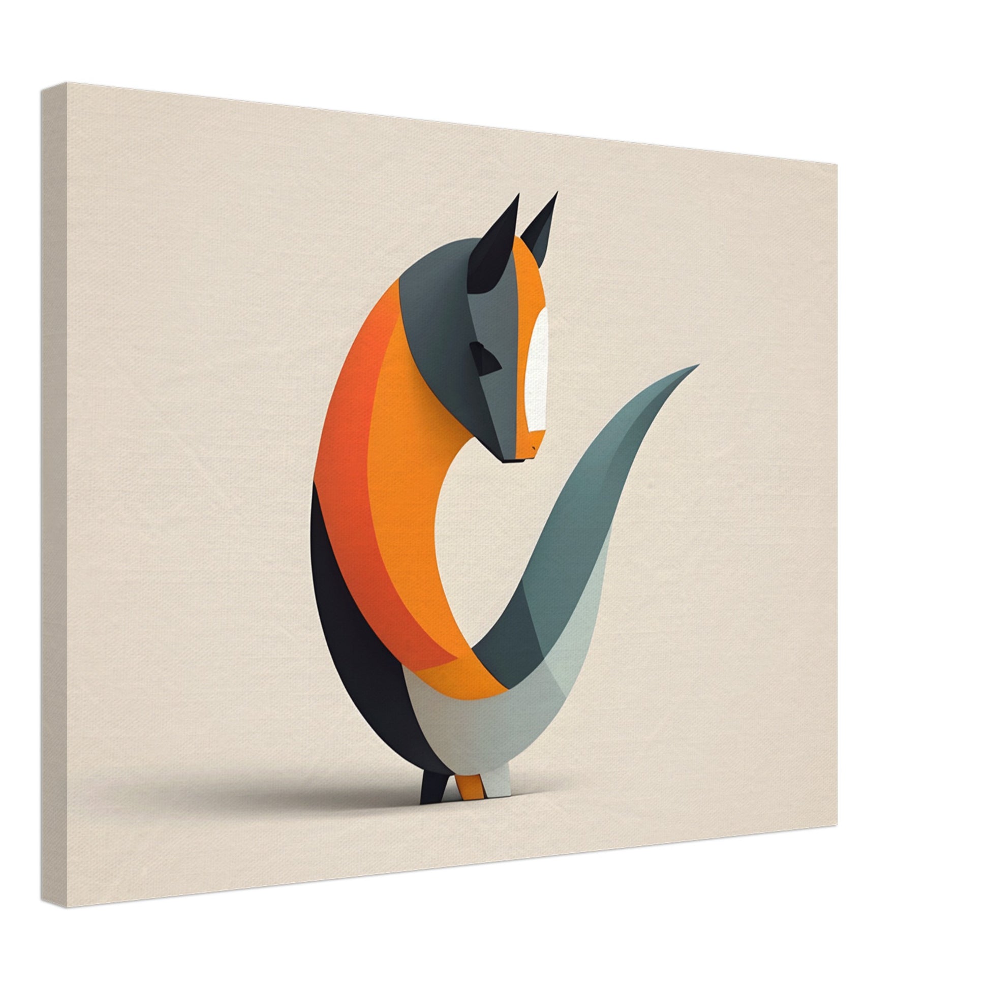 Fox Spirit - Minimalist Abstract Canvas Art