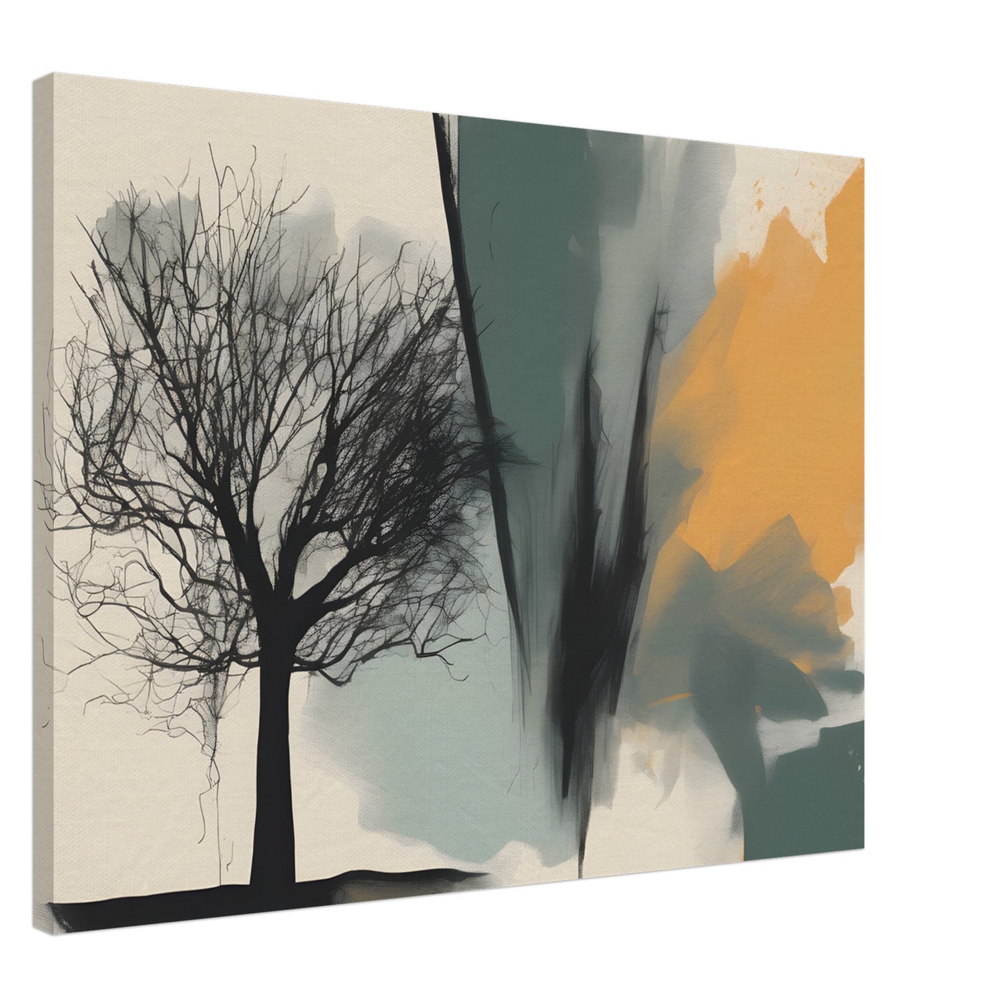 Solitude - Minimalist Abstract Tree Canvas Print