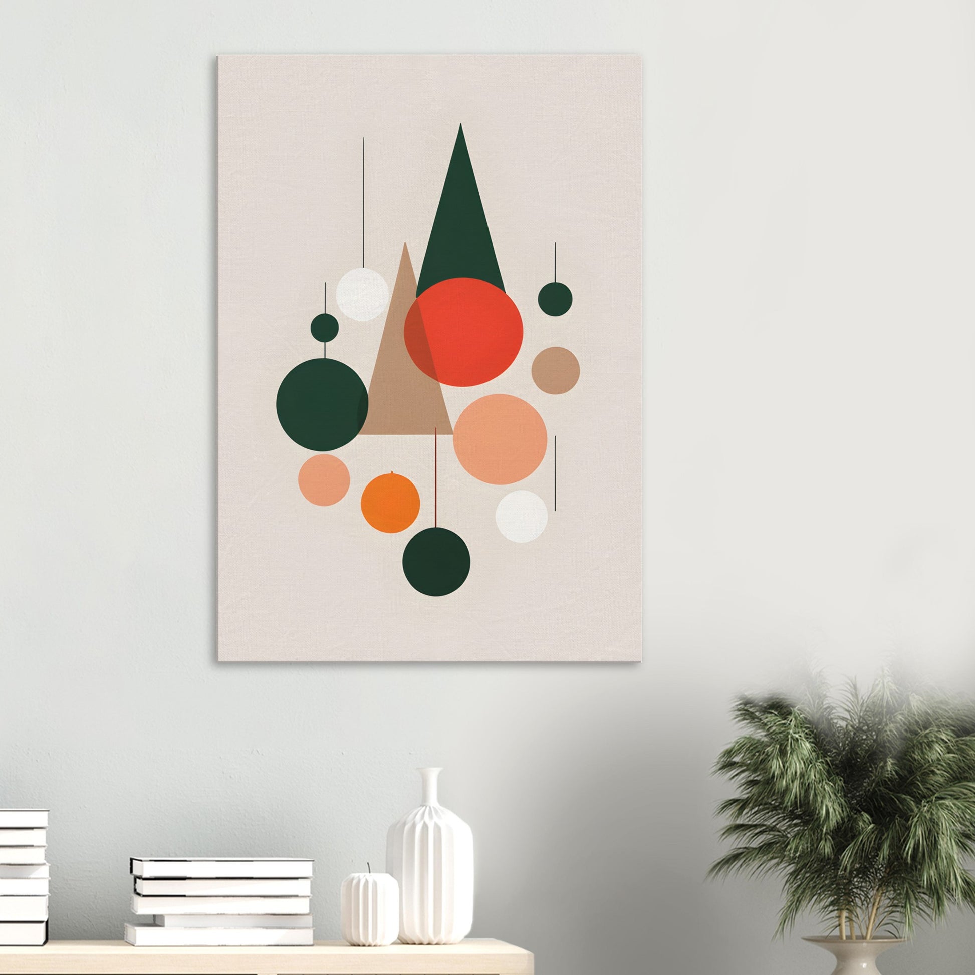 Serene Christmas - Modern Abstract Minimalist Canvas Art