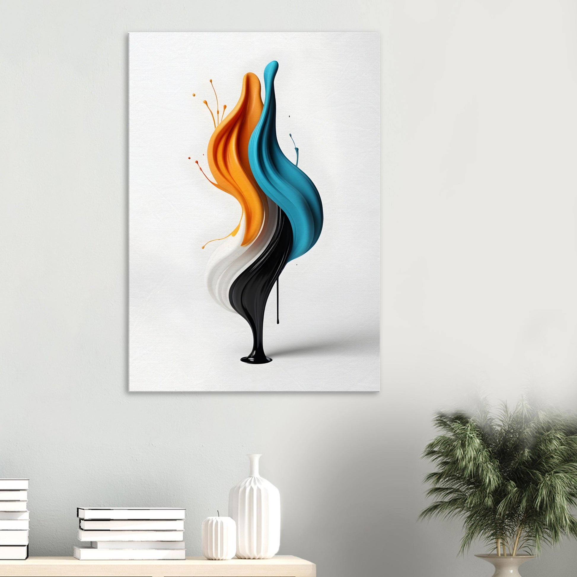 Vibrant Minimalist Abstract Canvas Print Art Decor