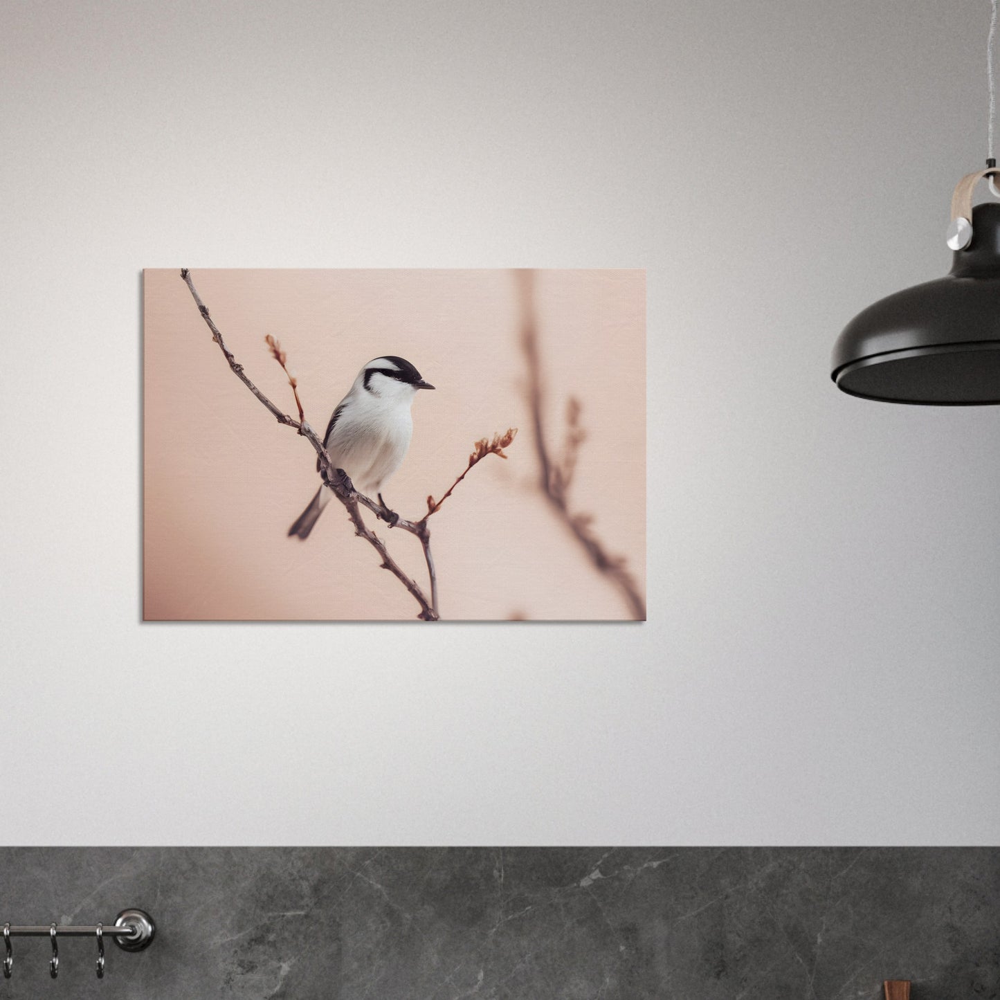 Whispers of Serenity: Captivating Bird Canvas Horizontal Artwork