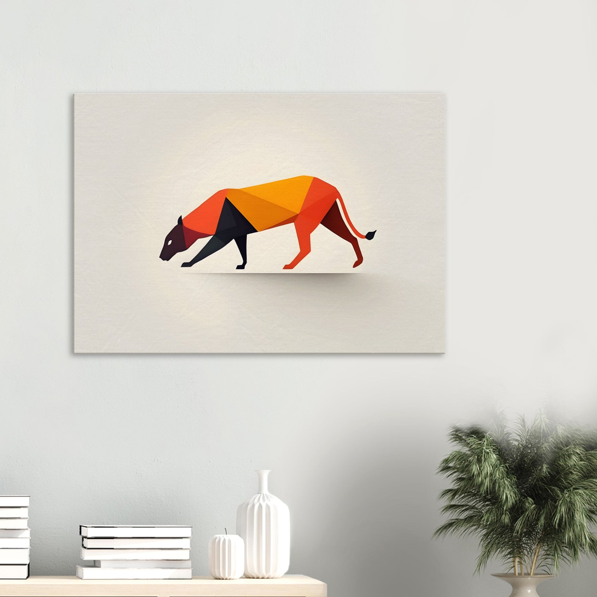 Geometric Elegance - Captivating Abstract Canine Art