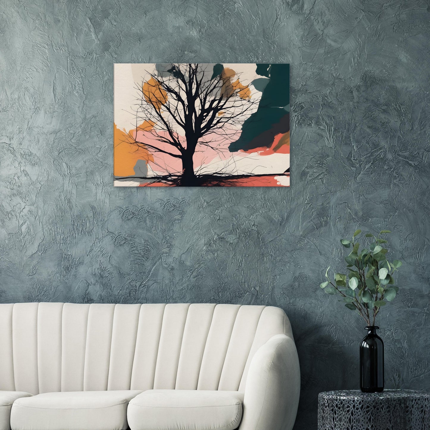 Silhouette Serenity - Captivating Tree Abstract Wall Art