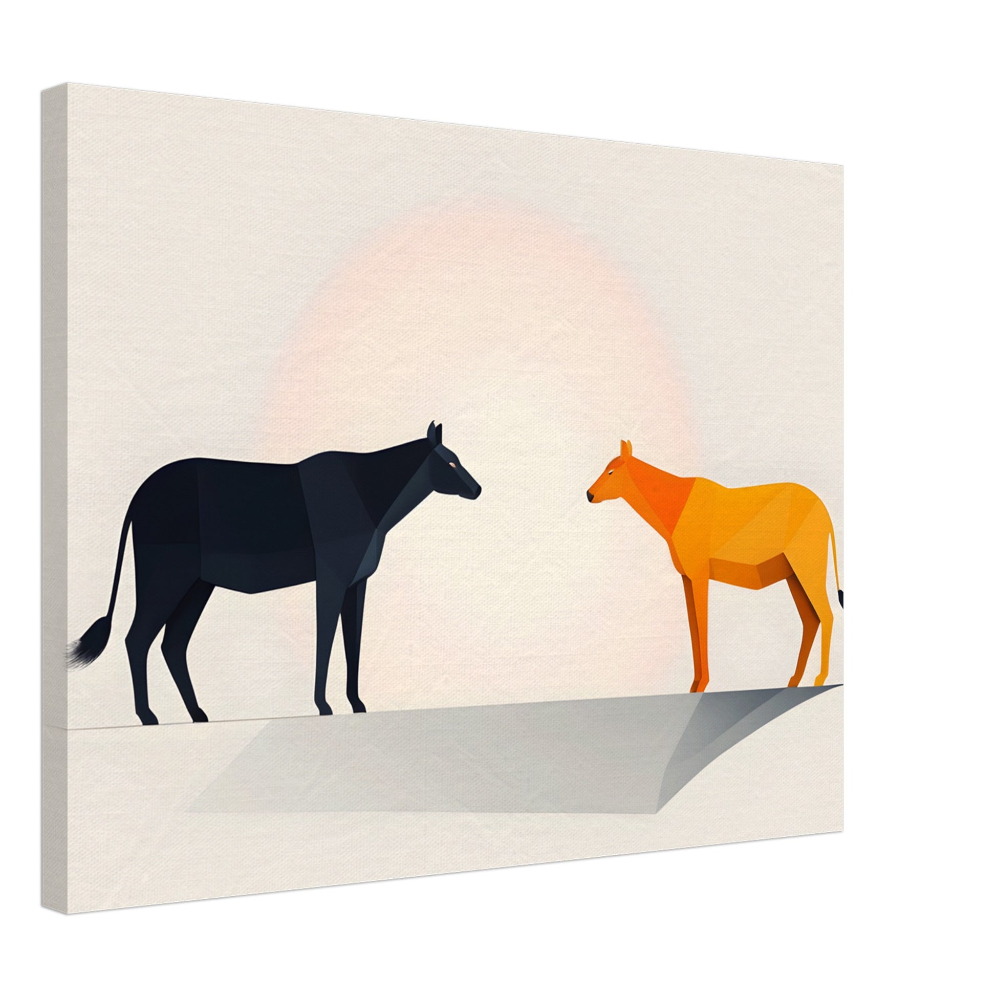 Contrast - Minimalist Canvas Print of Animals