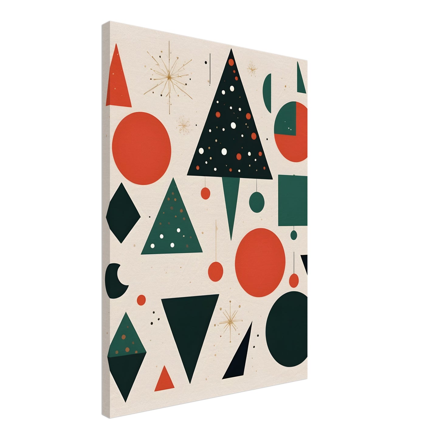 Festive Shapes - Modern Minimalist Christmas Wall Art