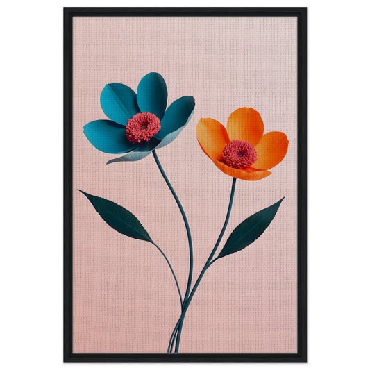 Harmony in Bloom | Stunning Vertical Floral Canvas Art