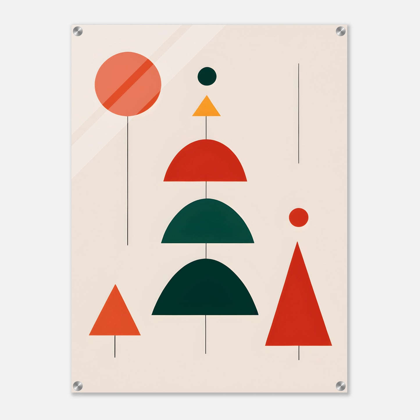 Harmony - Minimalist Abstract Christmas Art Prints for Modern Decor