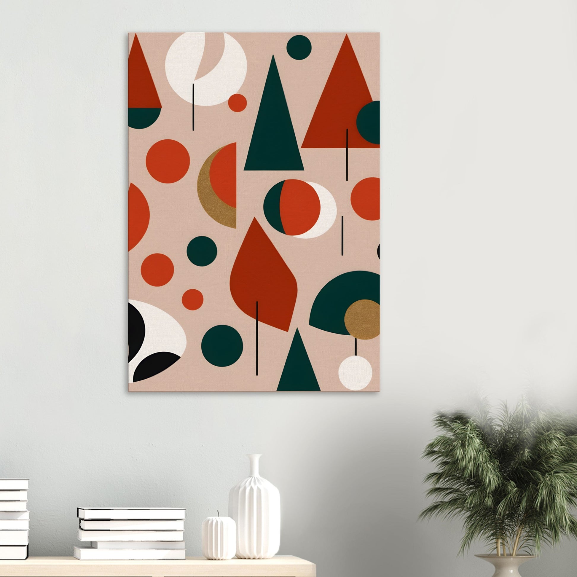 Whimsical Winter - Minimalist Christmas Canvas Art