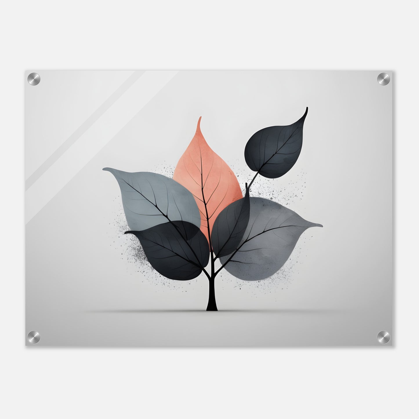 Minimalist Abstract Wall Art: Elegant Leaf Design for Modern Spaces