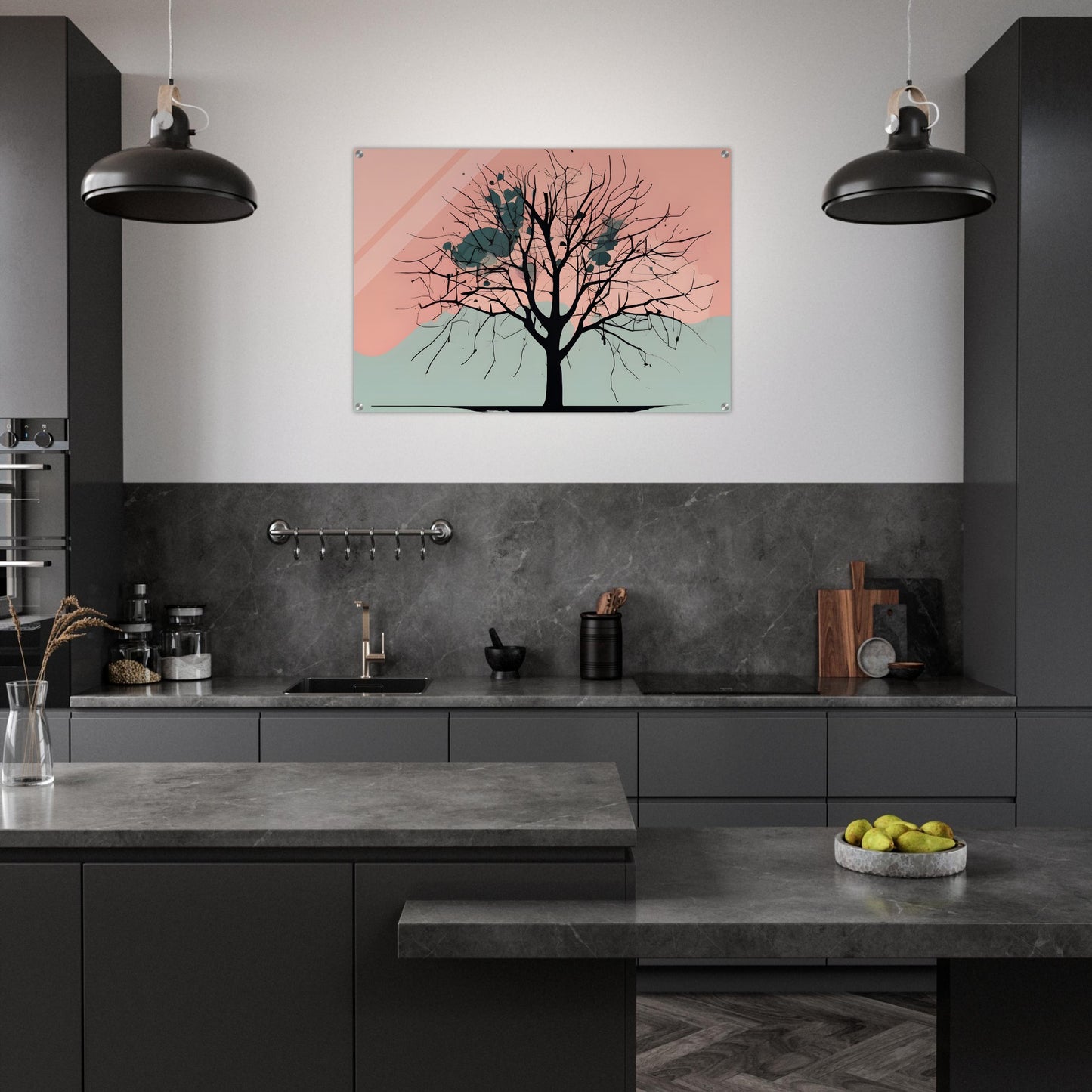 Solitude - Minimalist Black Tree Abstract Wall Art