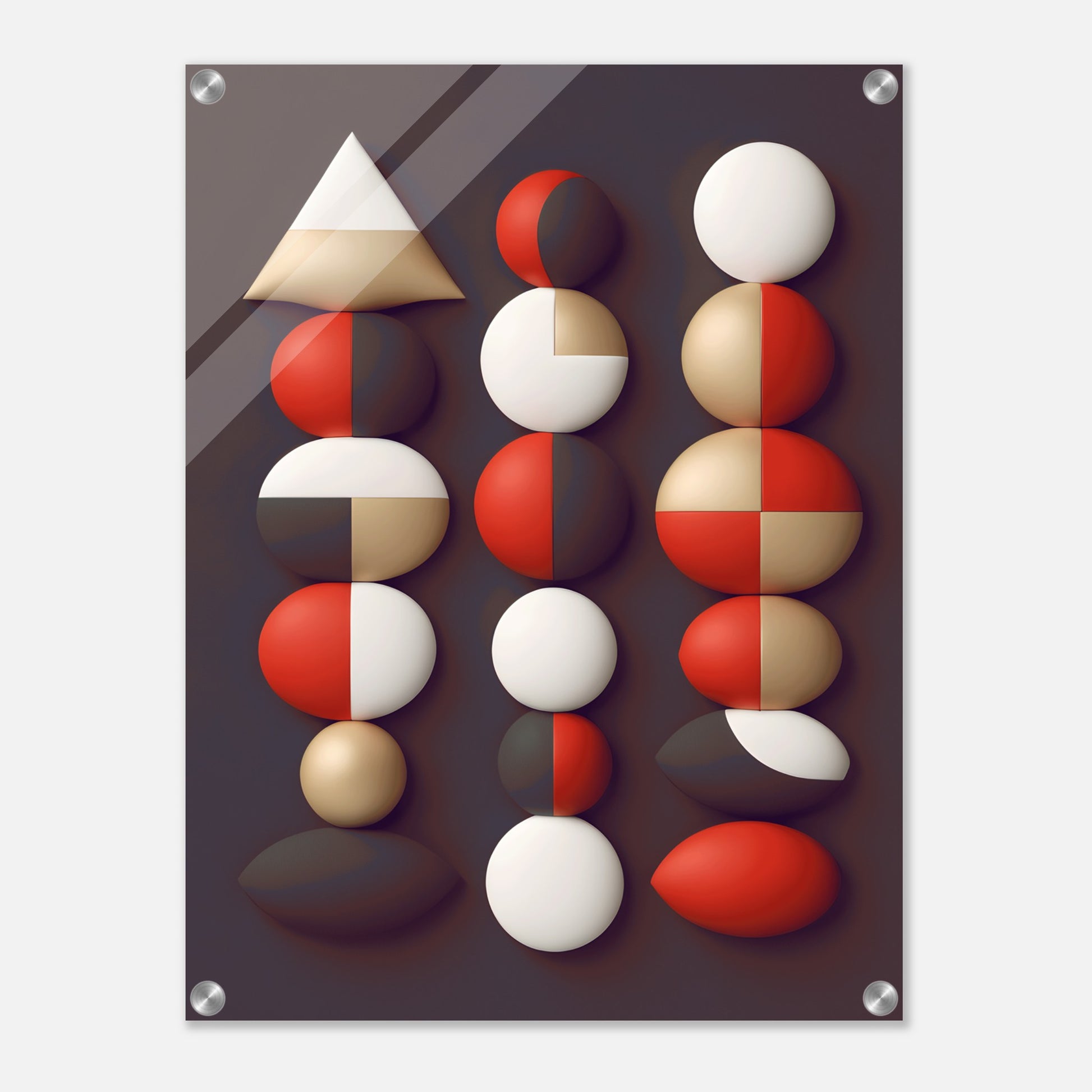 Geometric Joy - Minimalist Abstract Christmas Wall Art