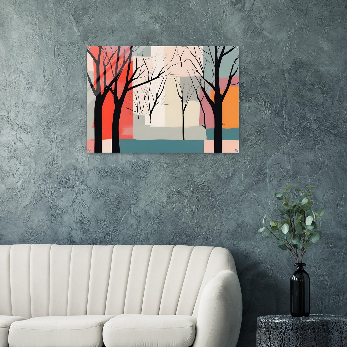 Whimsical Trees - Captivating Minimalist Abstract Acrylic Print