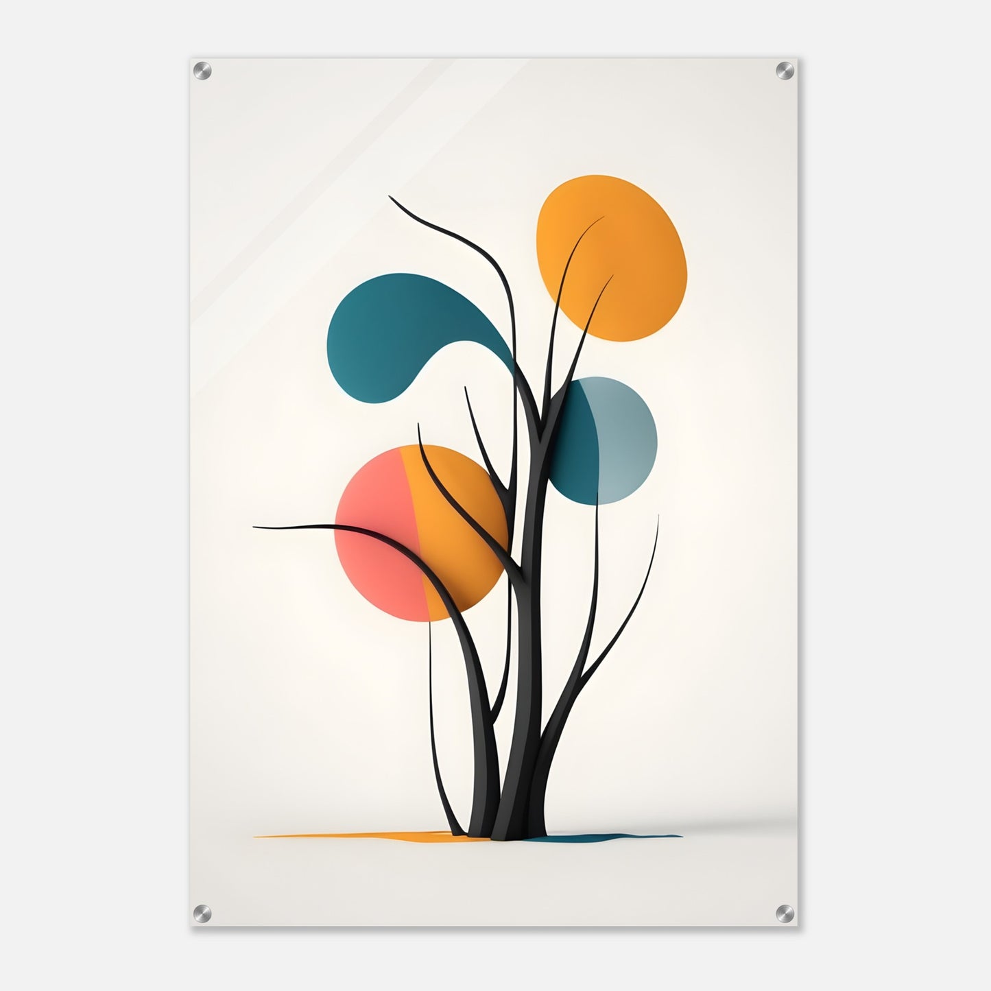 Acrylic glass wall art, Flowing Nature-Inspired Minimalist Art