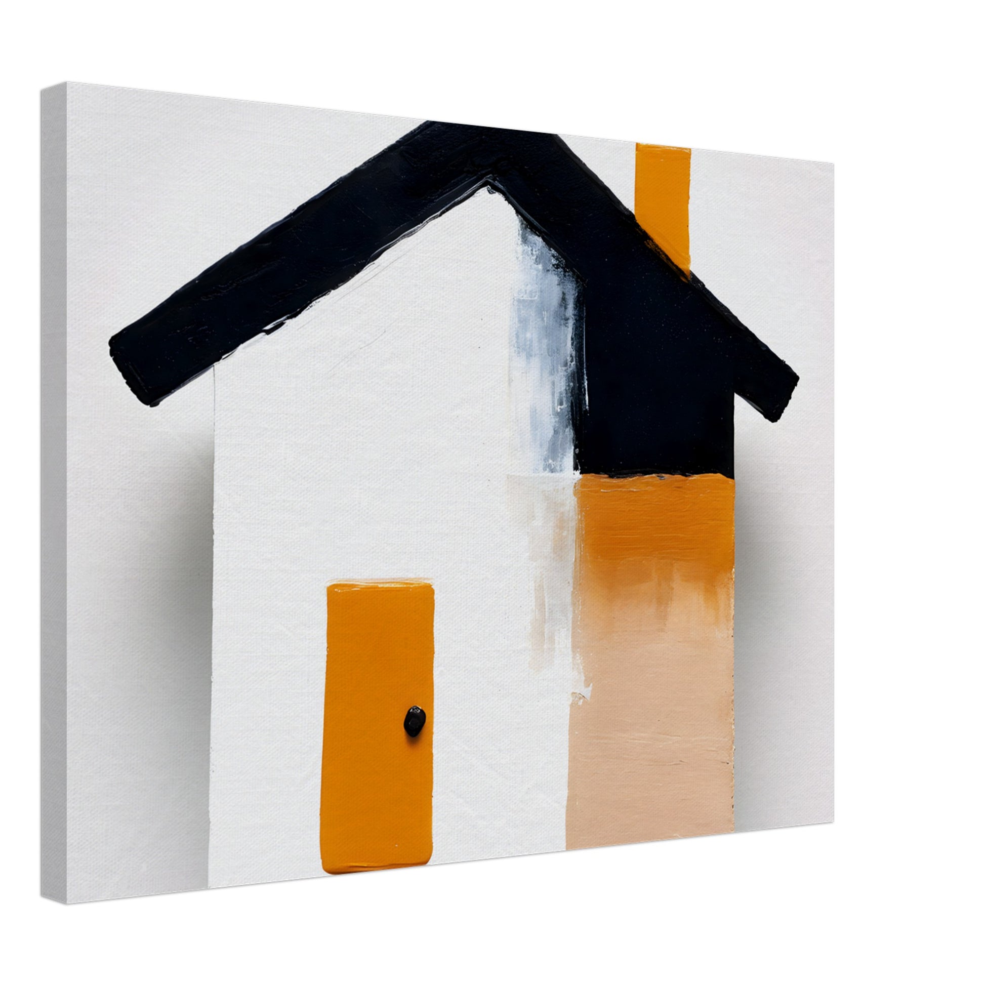 Charming Simplicity: Minimalist House Canvas Art