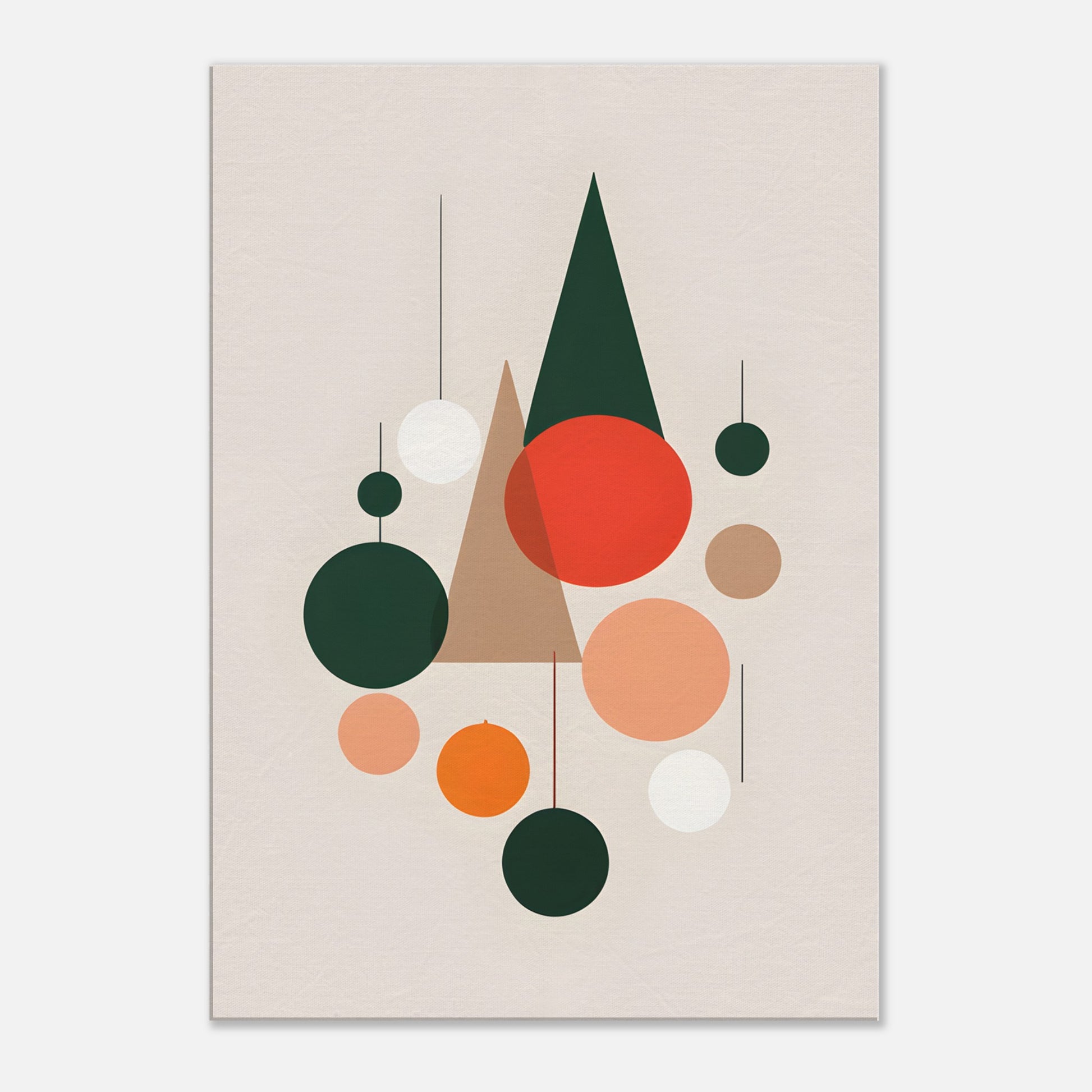 Serene Christmas - Modern Abstract Minimalist Canvas Art