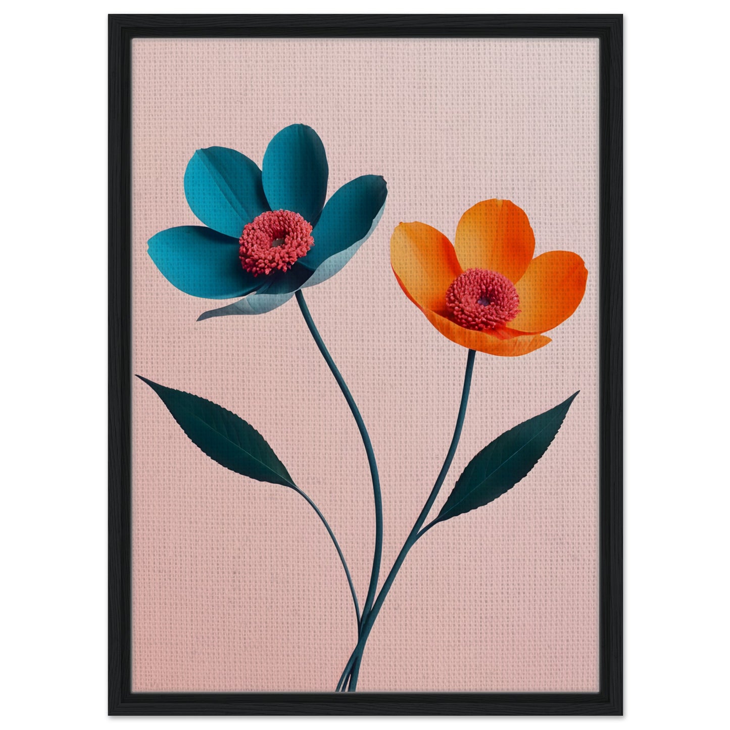 Harmony in Bloom | Stunning Vertical Floral Canvas Art