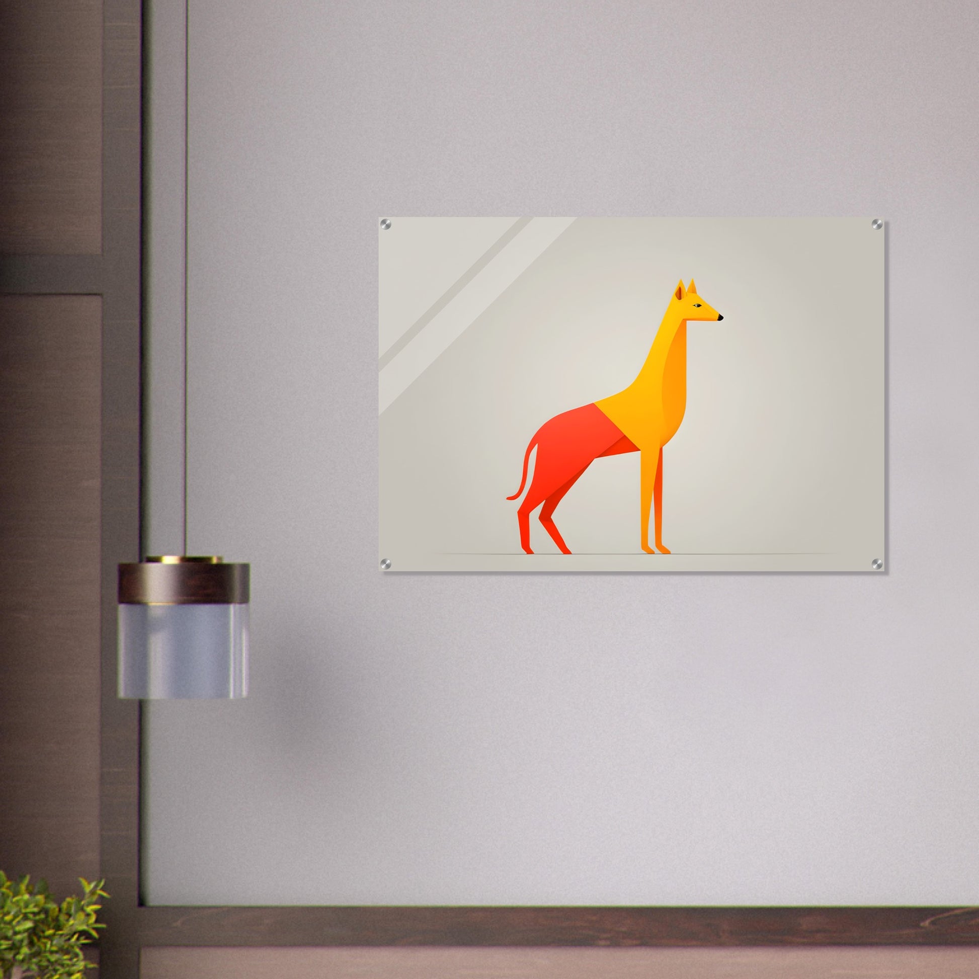 Canine Delight - Vibrant Minimalist Abstract Wall Art