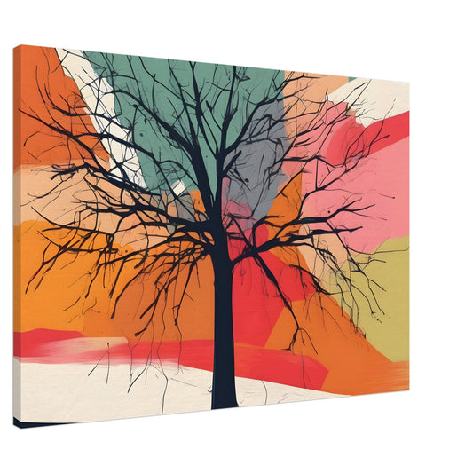 Ethereal Tree Silhouette - Minimalist Abstract Art for Modern Spaces