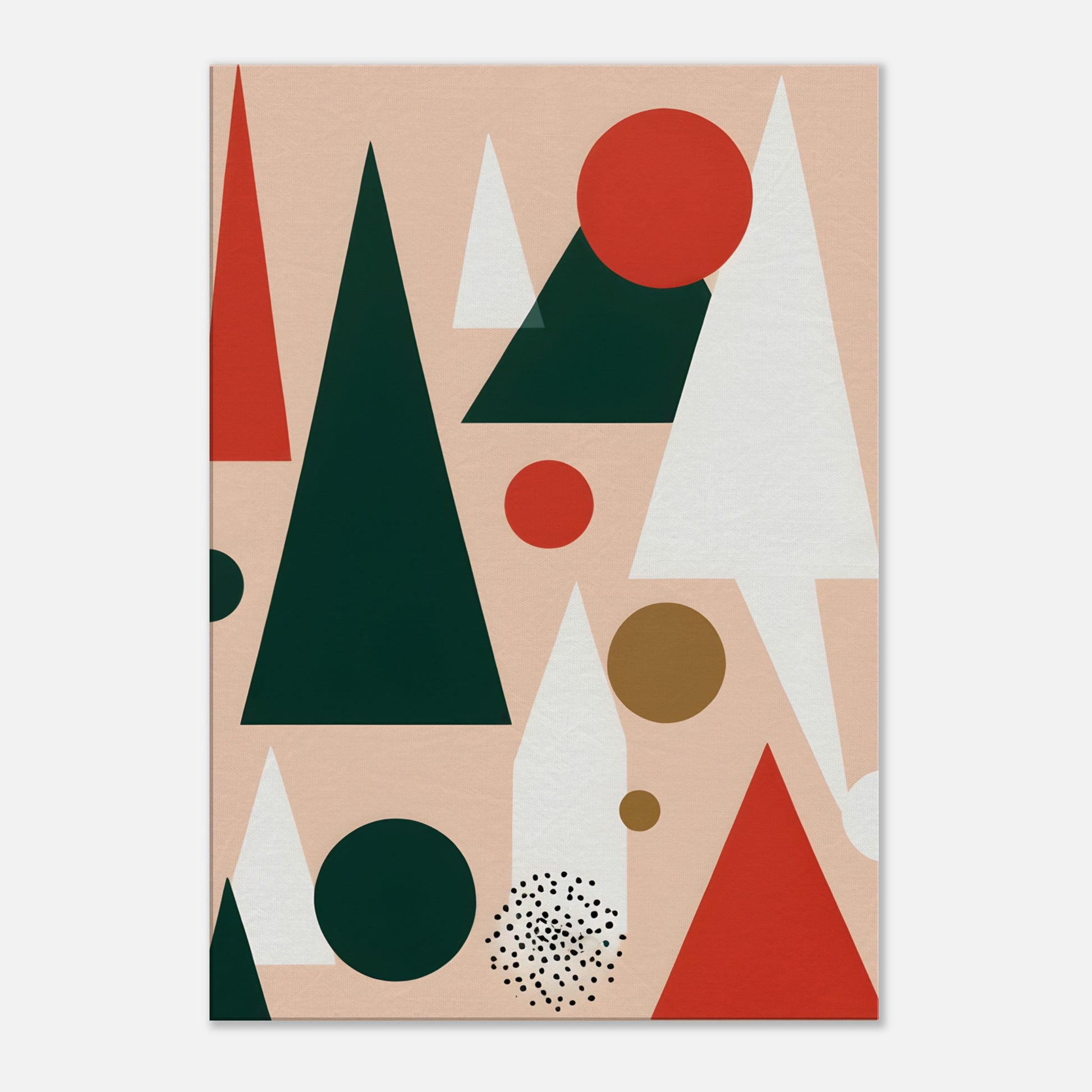 Playful Forest - Minimalist Abstract Christmas Art for Home