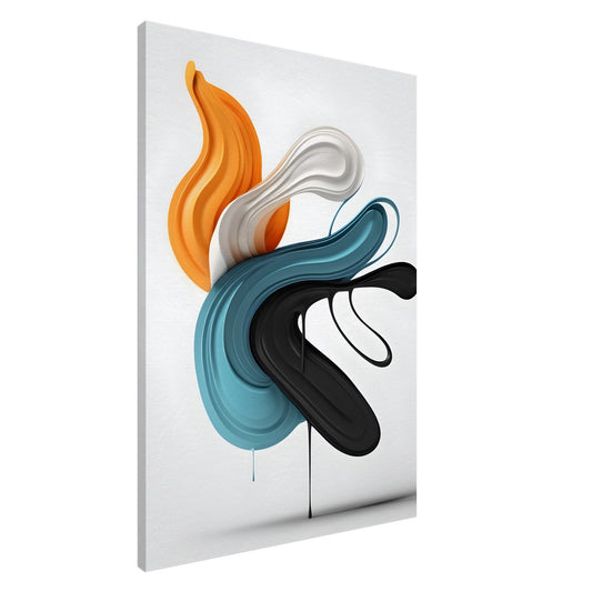 Flowing Colors: Minimalist Abstract Canvas Print Art