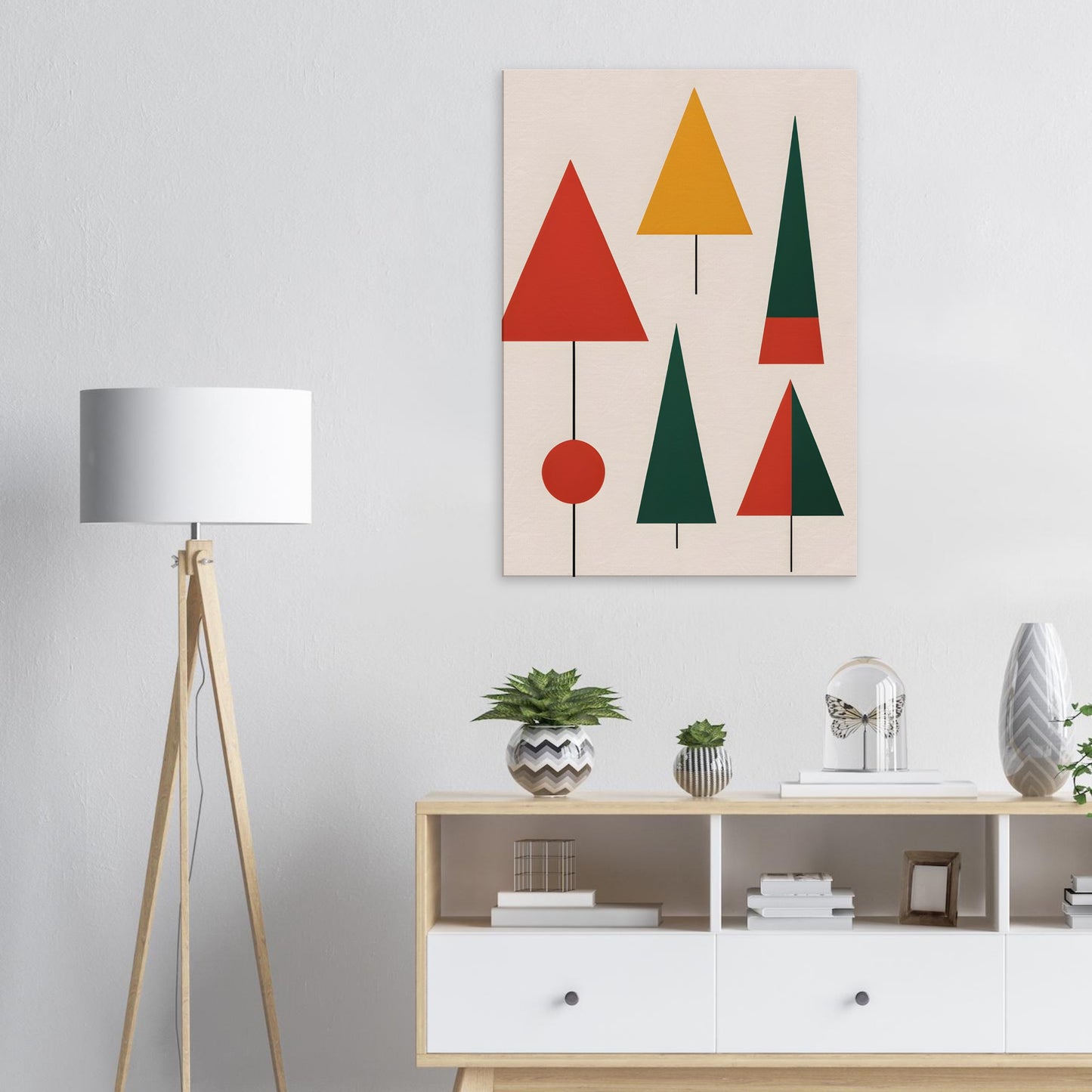 Festive Forest - Minimalist Abstract Christmas Canvas Print