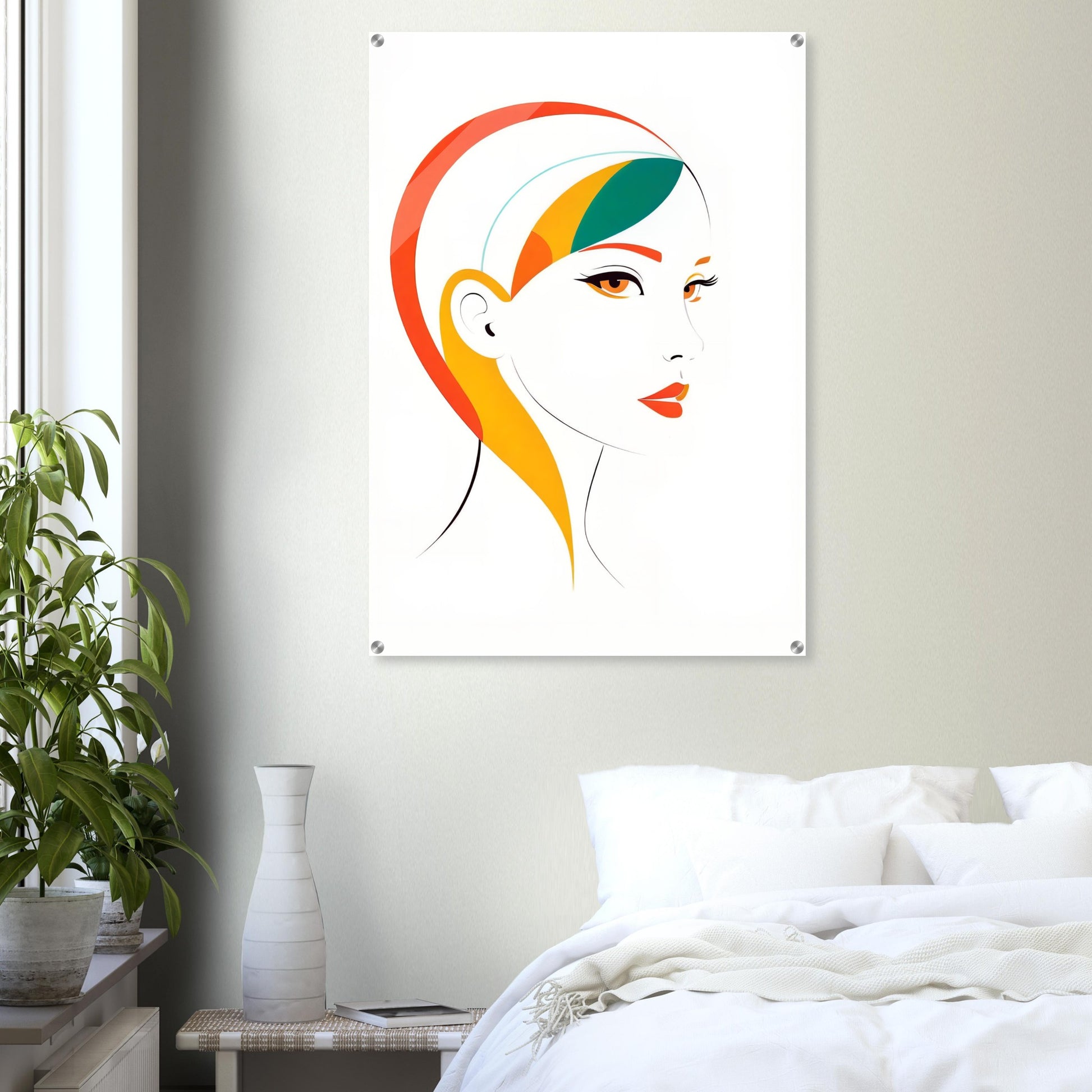 Acrylic print, plexiglass, wall art,Stride of Elegance #19 - Geometric Grace Collection