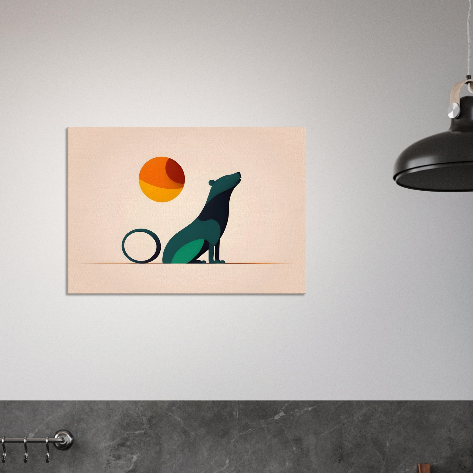 Whimsical Canine - Minimalist Abstract Wall Art for Home