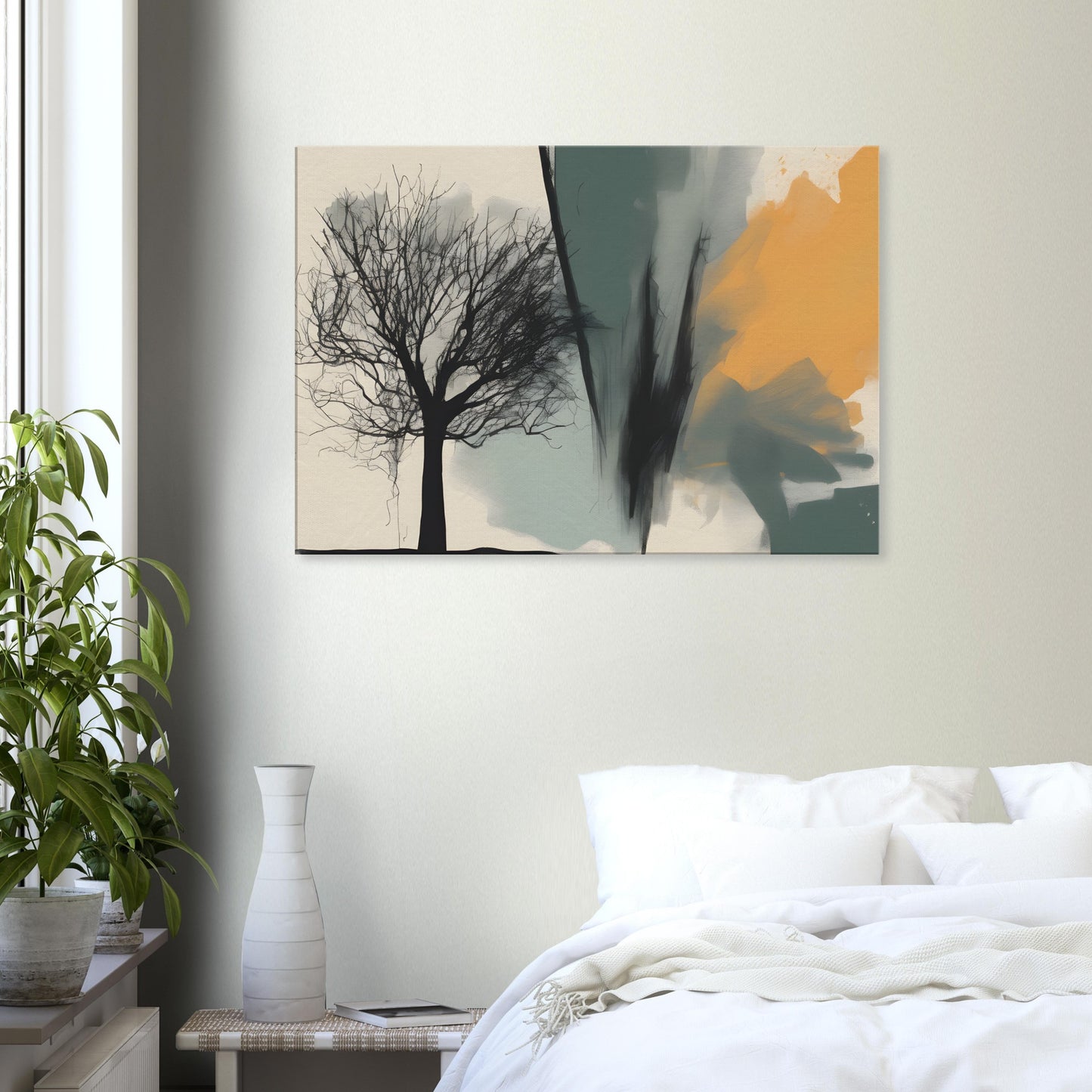 Solitude - Minimalist Abstract Tree Canvas Print