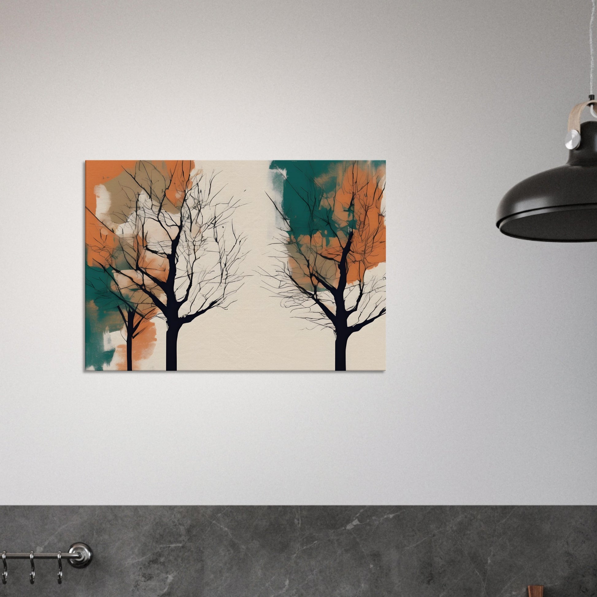 Nature's Silence - Abstract Tree Canvas Art