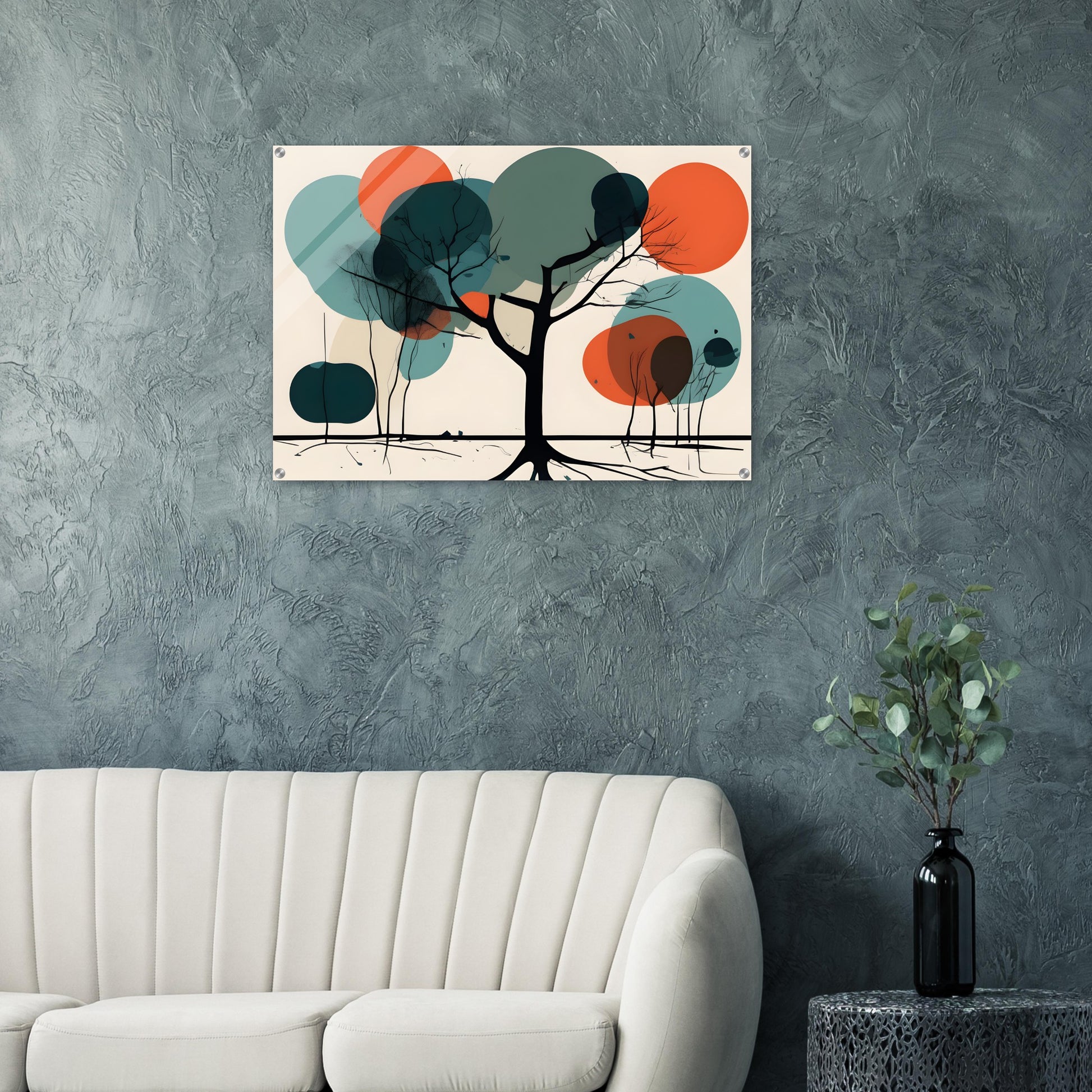 Serene Tree - Minimalist Abstract Acrylic Wall Art