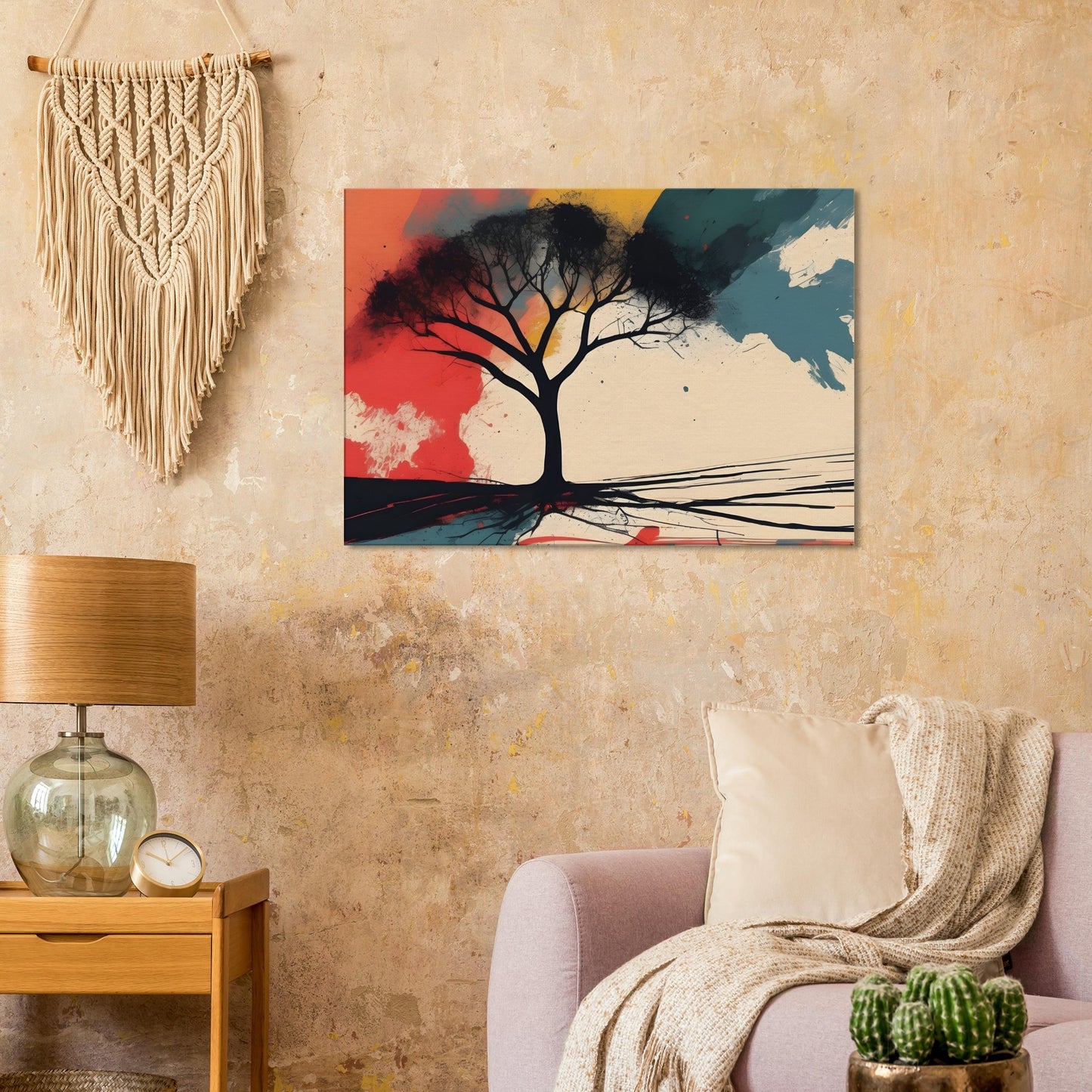 Whimsical Serenity - Modern Tree Abstract Art for Home