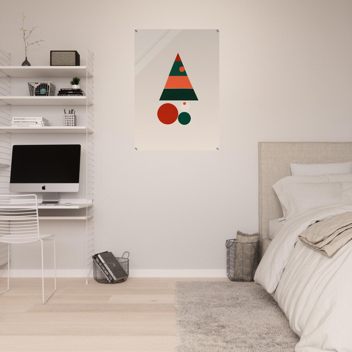 Joyful Christmas Shapes - Minimalist Abstract Wall Art