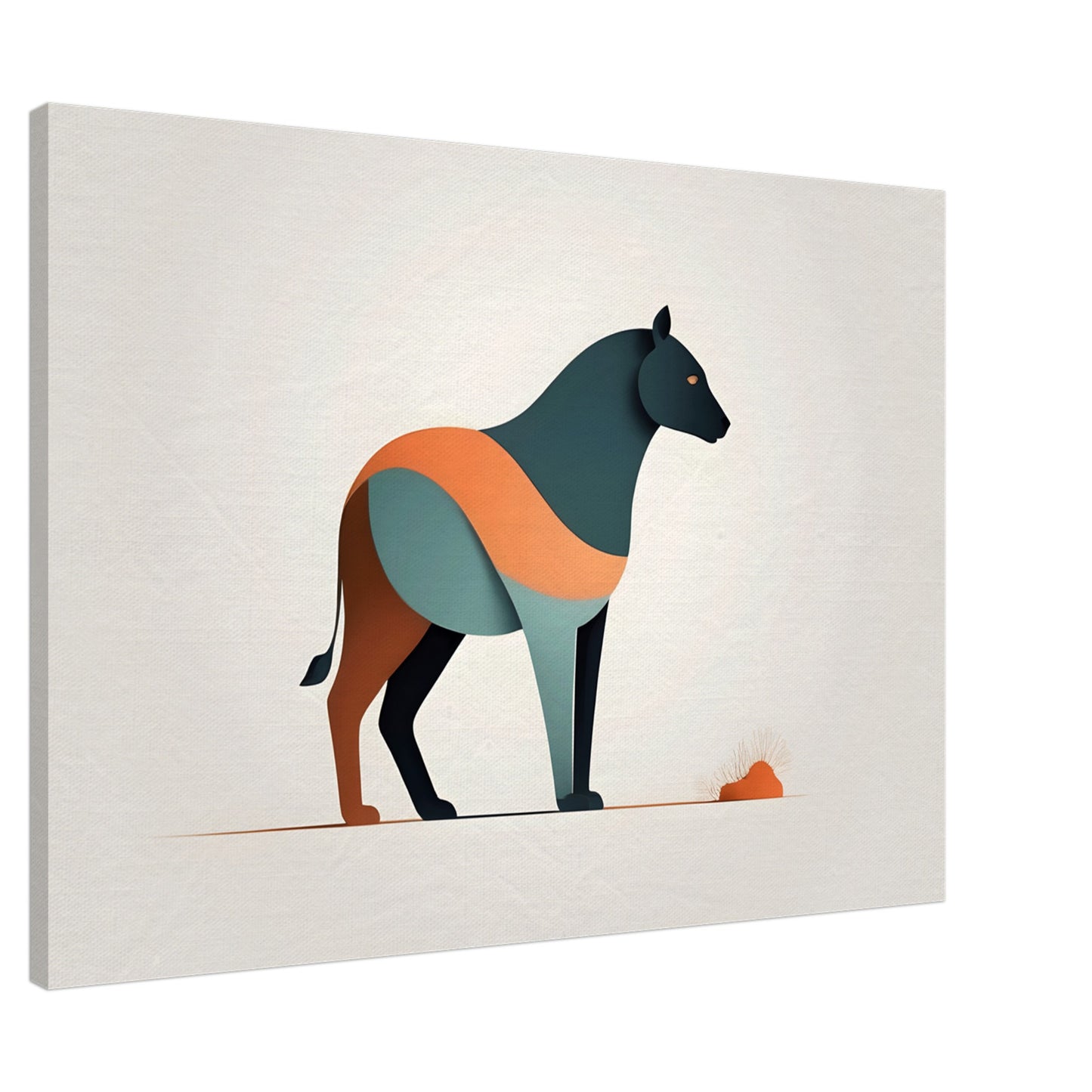 Harmony - Abstract Minimalist Bear Wall Art Print