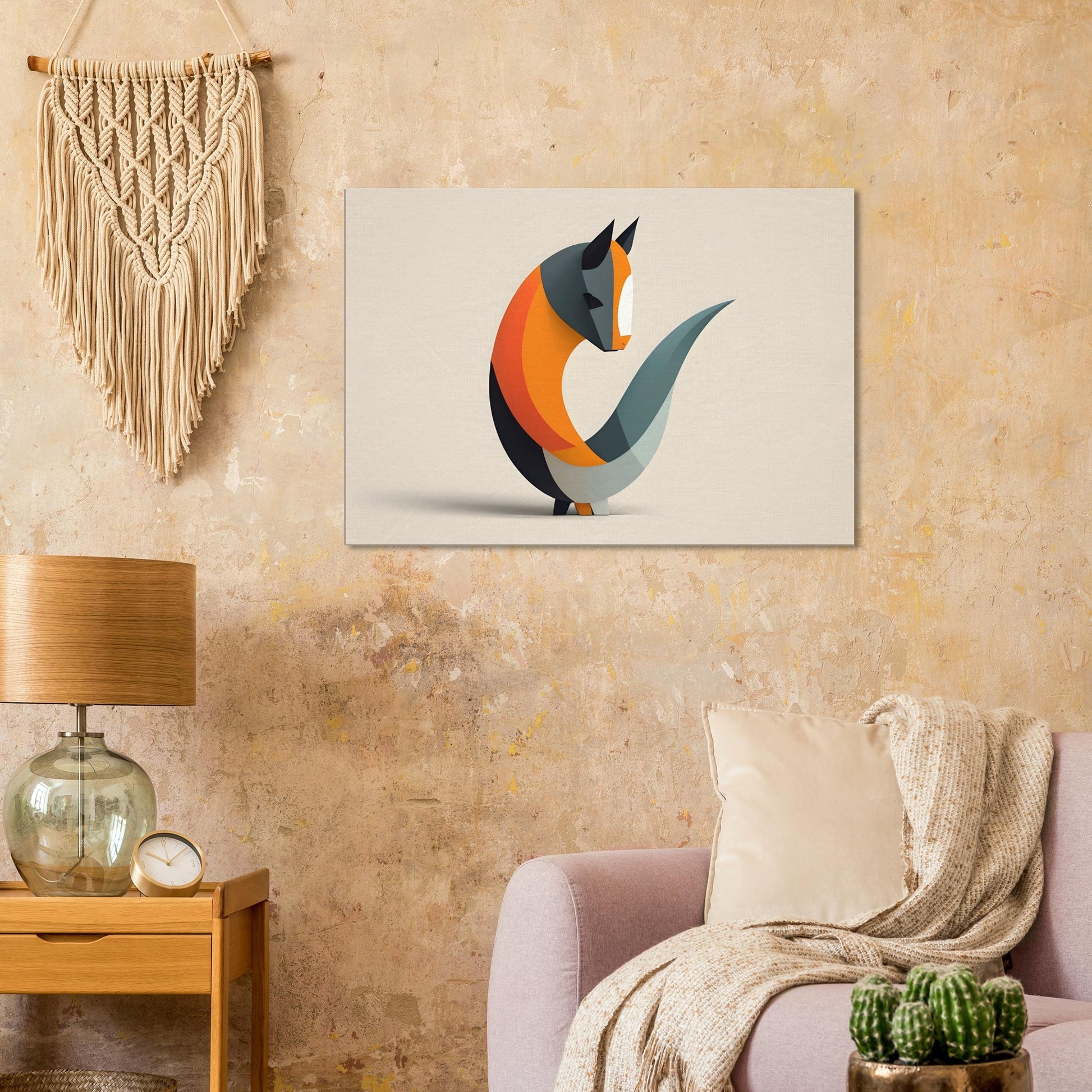 Fox Spirit - Minimalist Abstract Canvas Art