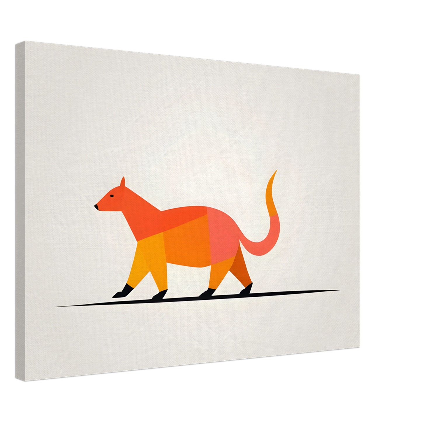 Feline Walk - Minimalist Abstract Wall Art Design