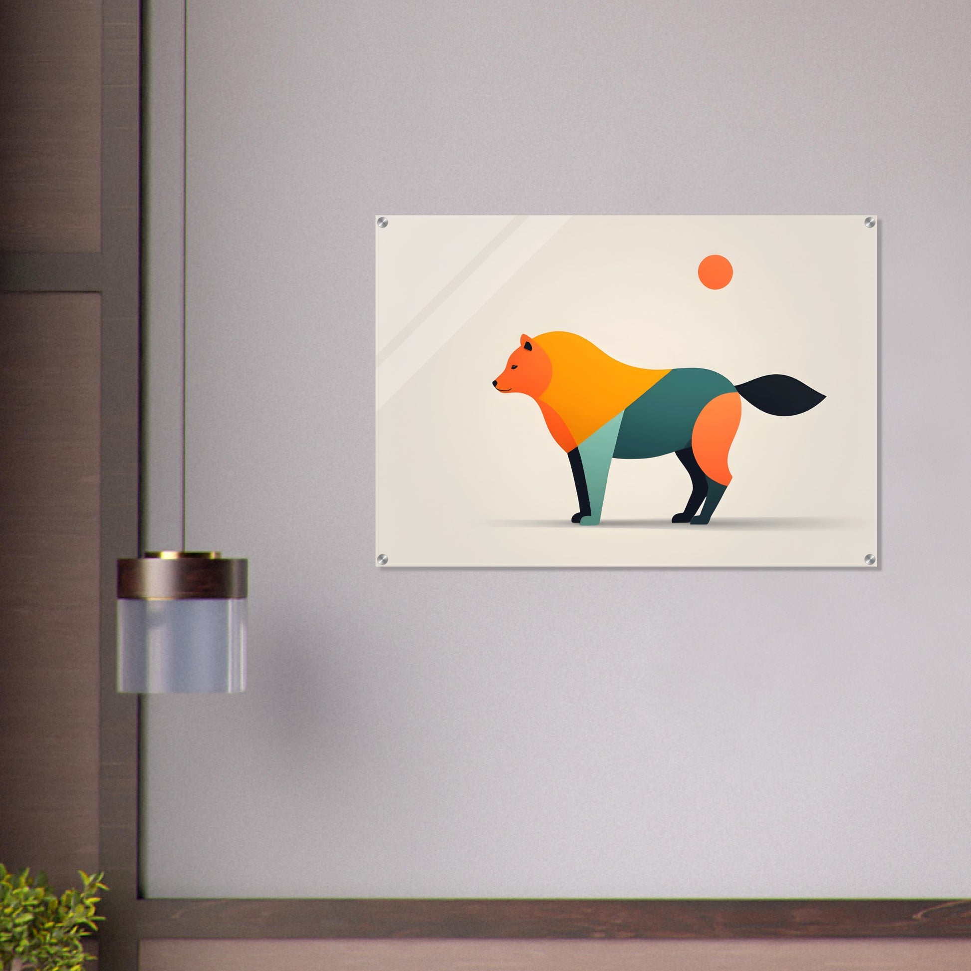 Vibrant Abstract Animal - Minimalist Acrylic Wall Art for Home