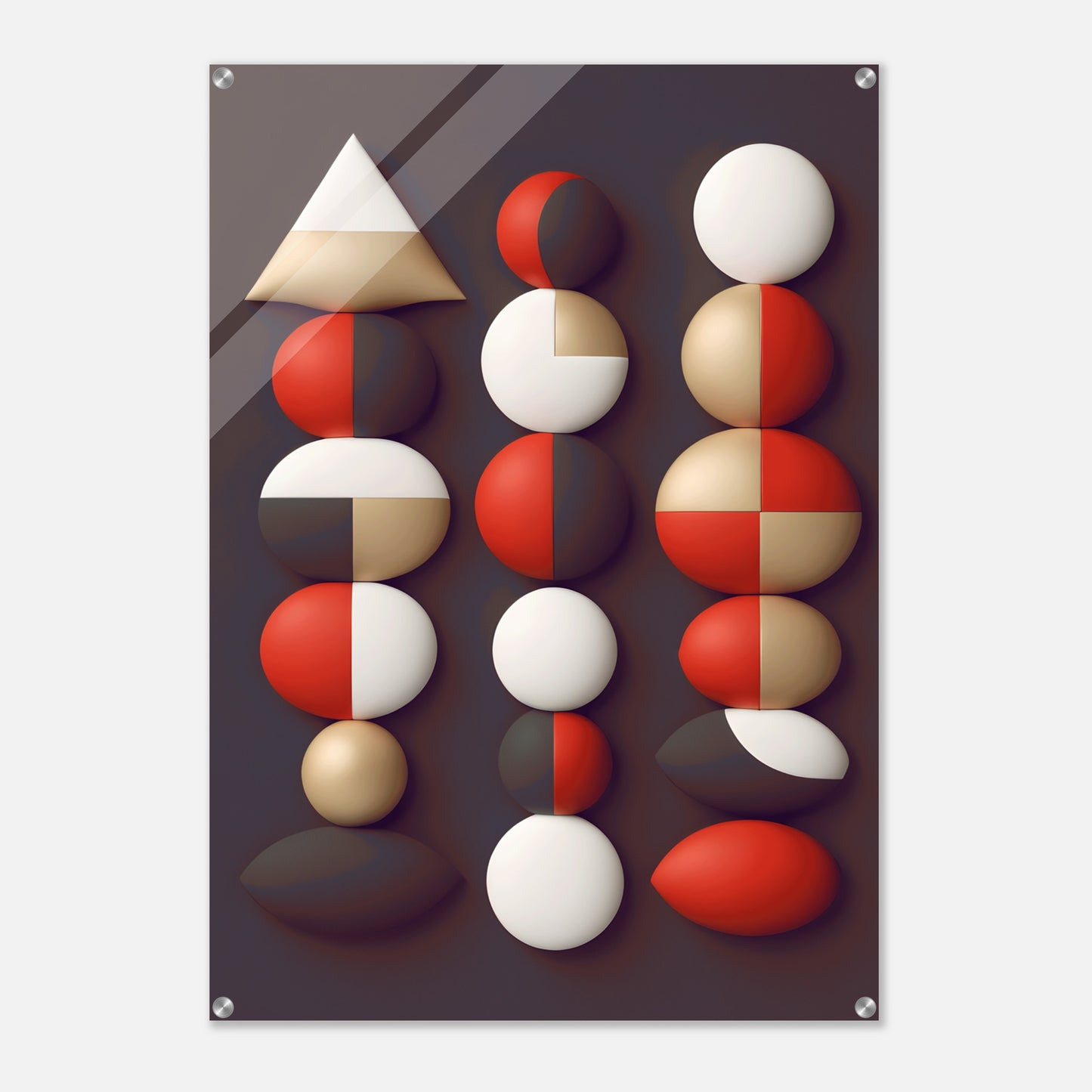 Geometric Joy - Minimalist Abstract Christmas Wall Art